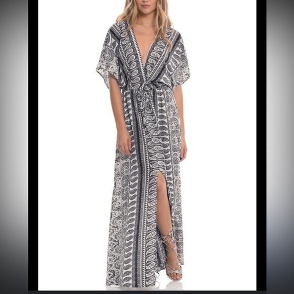Elan Kimono Sleeve Maxi Coverup Dress Size 3X - Picture 1 of 5